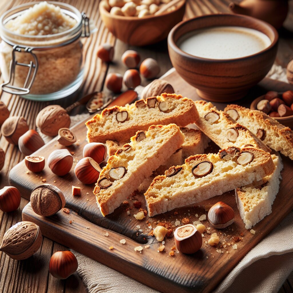 biscotti senza glutine alla farina di riso e nocciola per snack croccanti