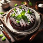 torta senza glutine al cioccolato e menta per dessert rinfrescanti