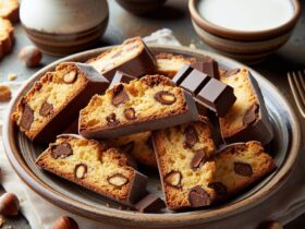 biscotti senza glutine al burro di nocciola e cioccolato per merende indulgenti