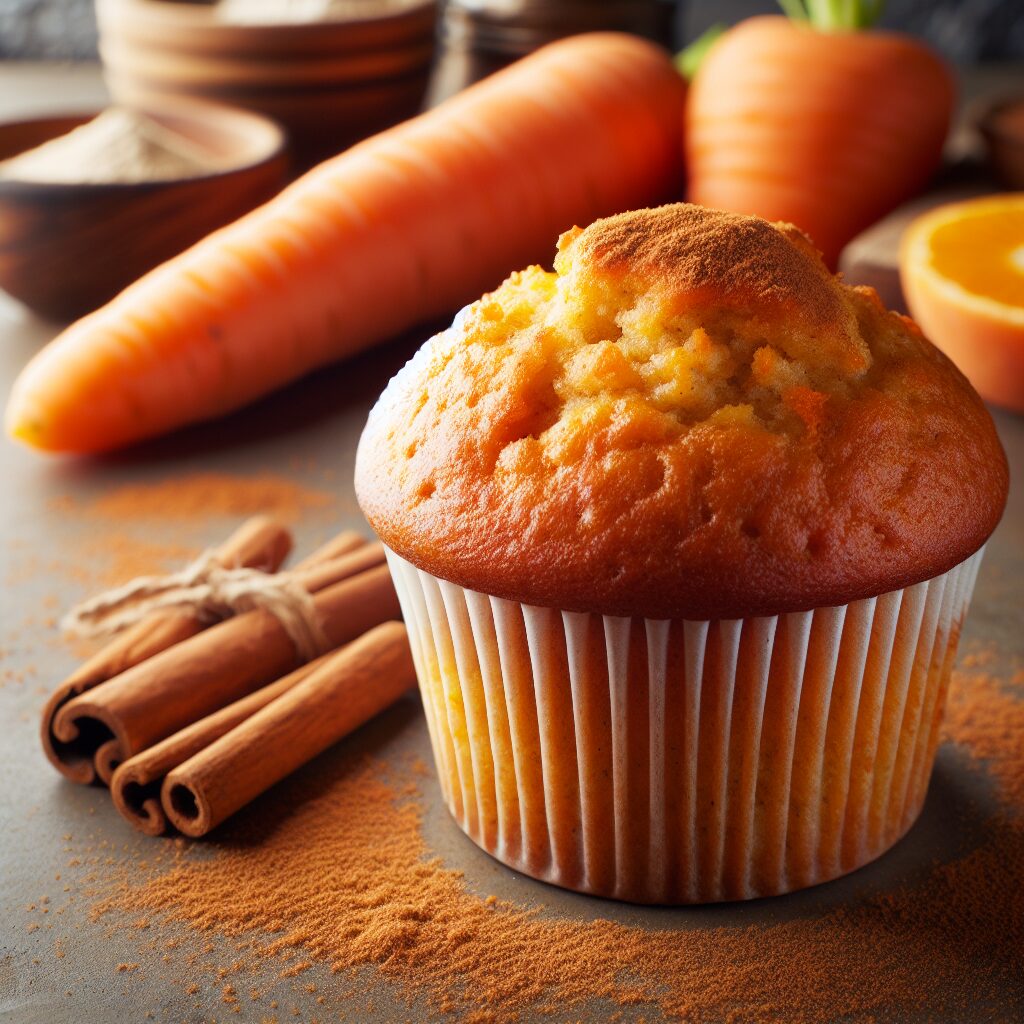 muffin senza glutine alla carota e cannella per colazioni speziate