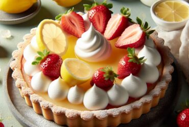 torta senza glutine alla crema di limone e fragole per un dessert primaverile e fresco
