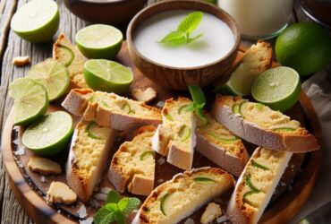 biscotti senza glutine al burro di cocco e lime per snack tropicali