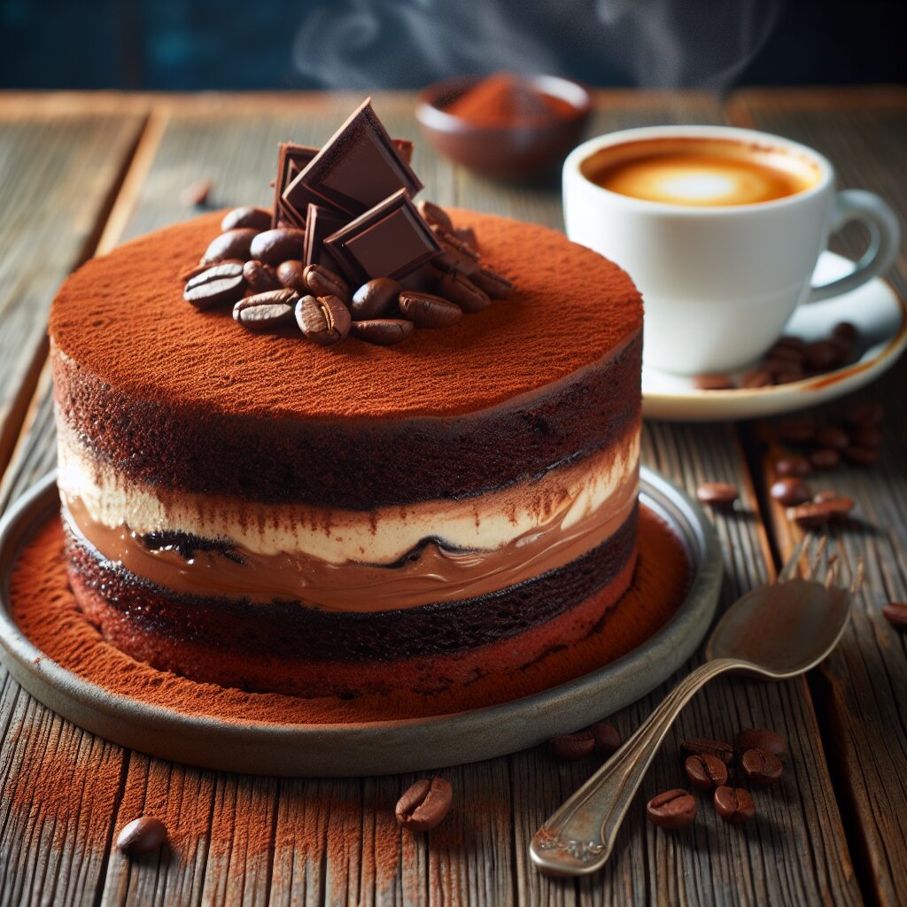 torta senza glutine al caffè e cioccolato per amanti dell'espresso