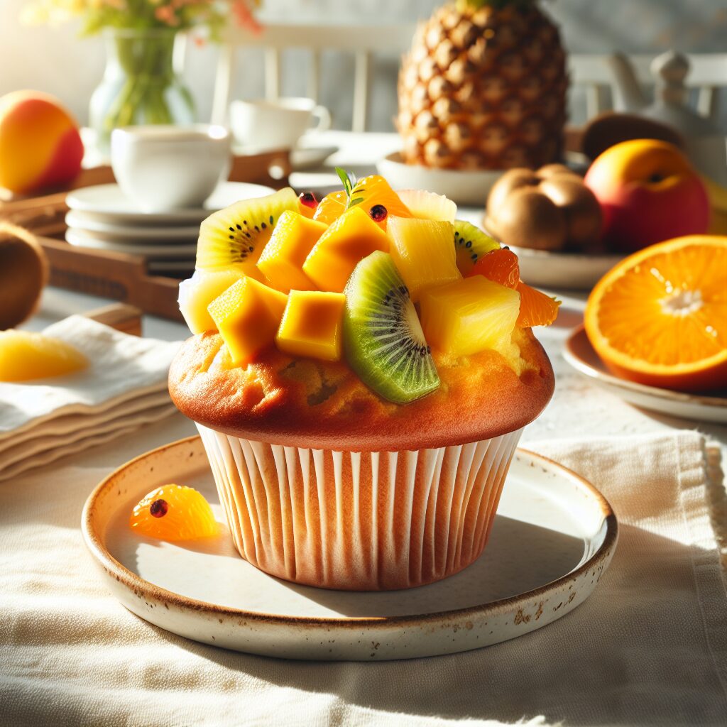 muffin senza glutine ai frutti tropicali per colazioni esotiche