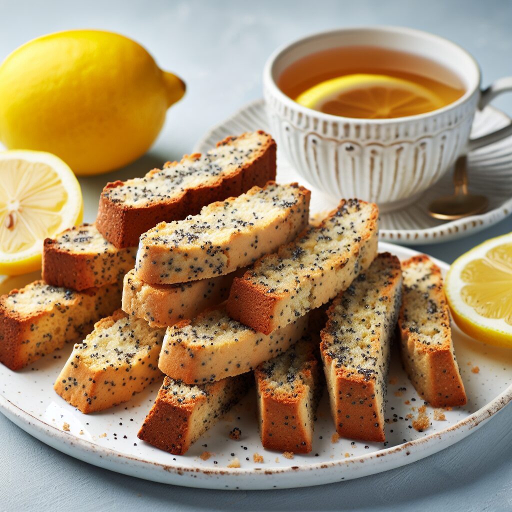 biscotti senza glutine al limone e semi di papavero per snack leggeri